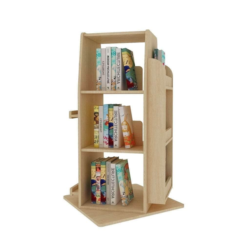 Kids Wooden Revolving Bookcase Bookstand - H100cm