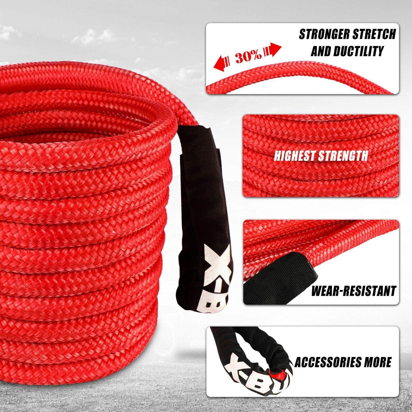 Kinetic Rope 22Mm X 9M Snatch Strap Recovery Kit Dyneema Tow Winch