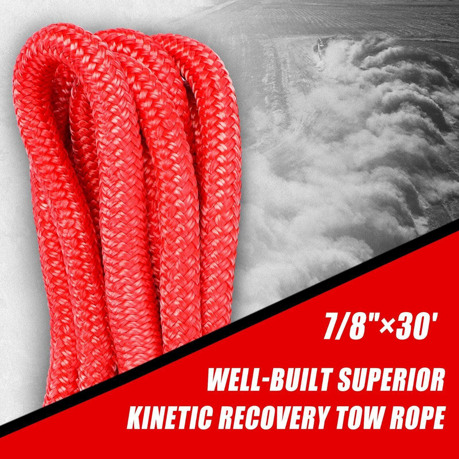 Kinetic Rope 22Mm X 9M Snatch Strap Recovery Kit Dyneema Tow Winch