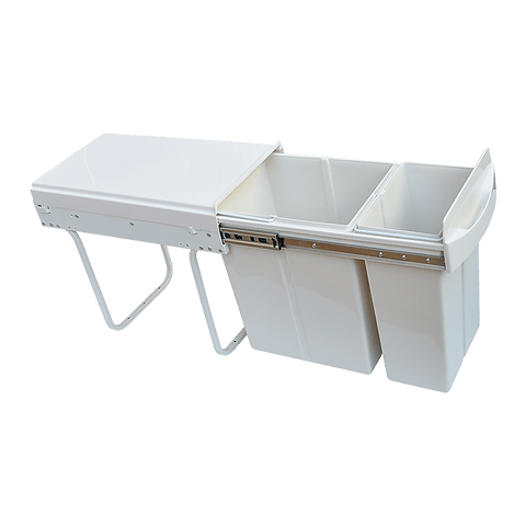 Kitchen Dual Slide Bin 10L+20L Garbage Rubbish Waste