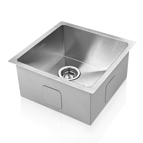 Kitchen Sink 44X44Cm Stainless Steel Basin Single Bowl Laundry Silver