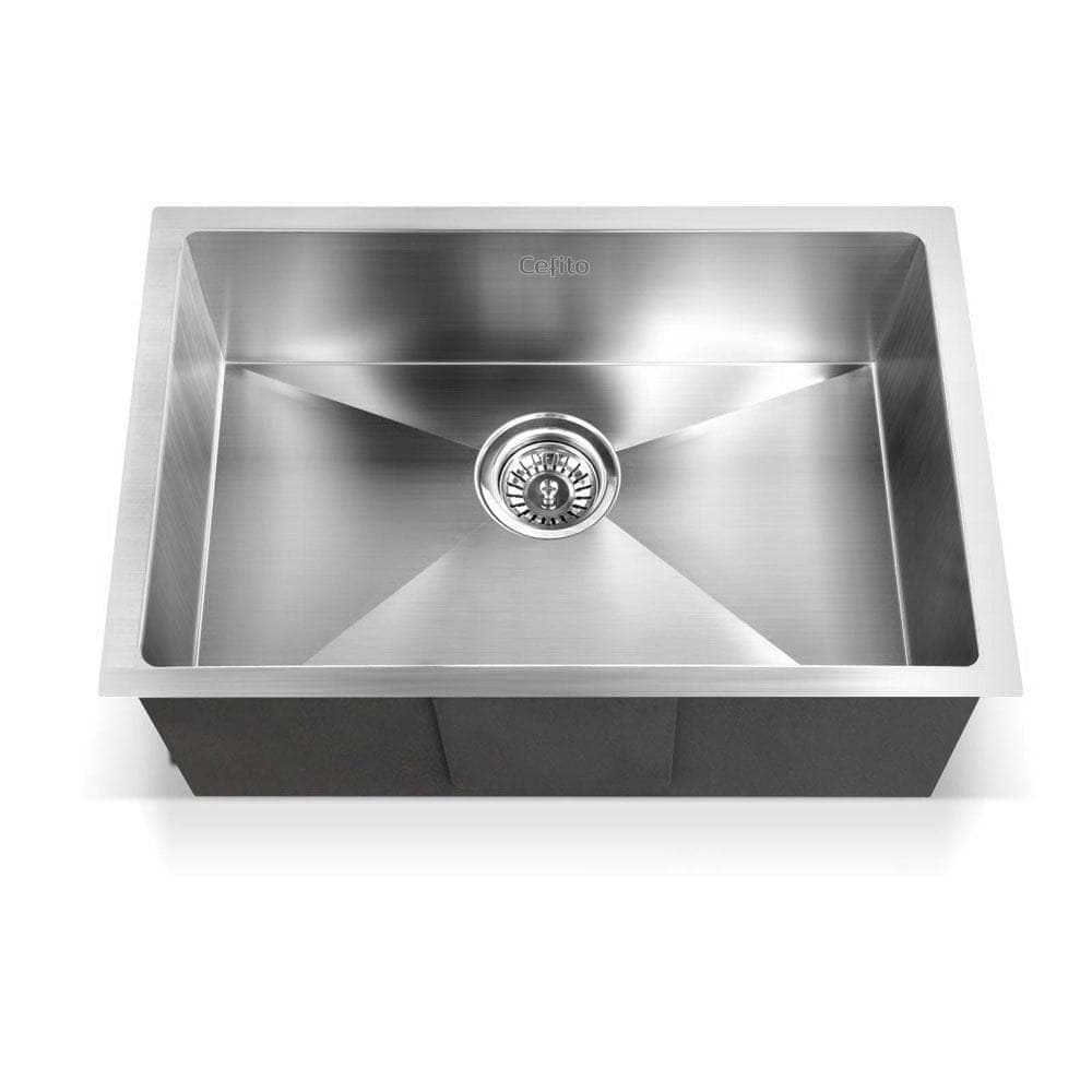 Kitchen Sink 60X45Cm Stainless Steel Basin Single Bowl Laundry Silver