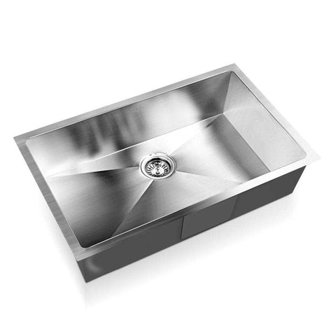 Kitchen Sink 70X45Cm Stainless Steel Basin Single Bowl Laundry Silver