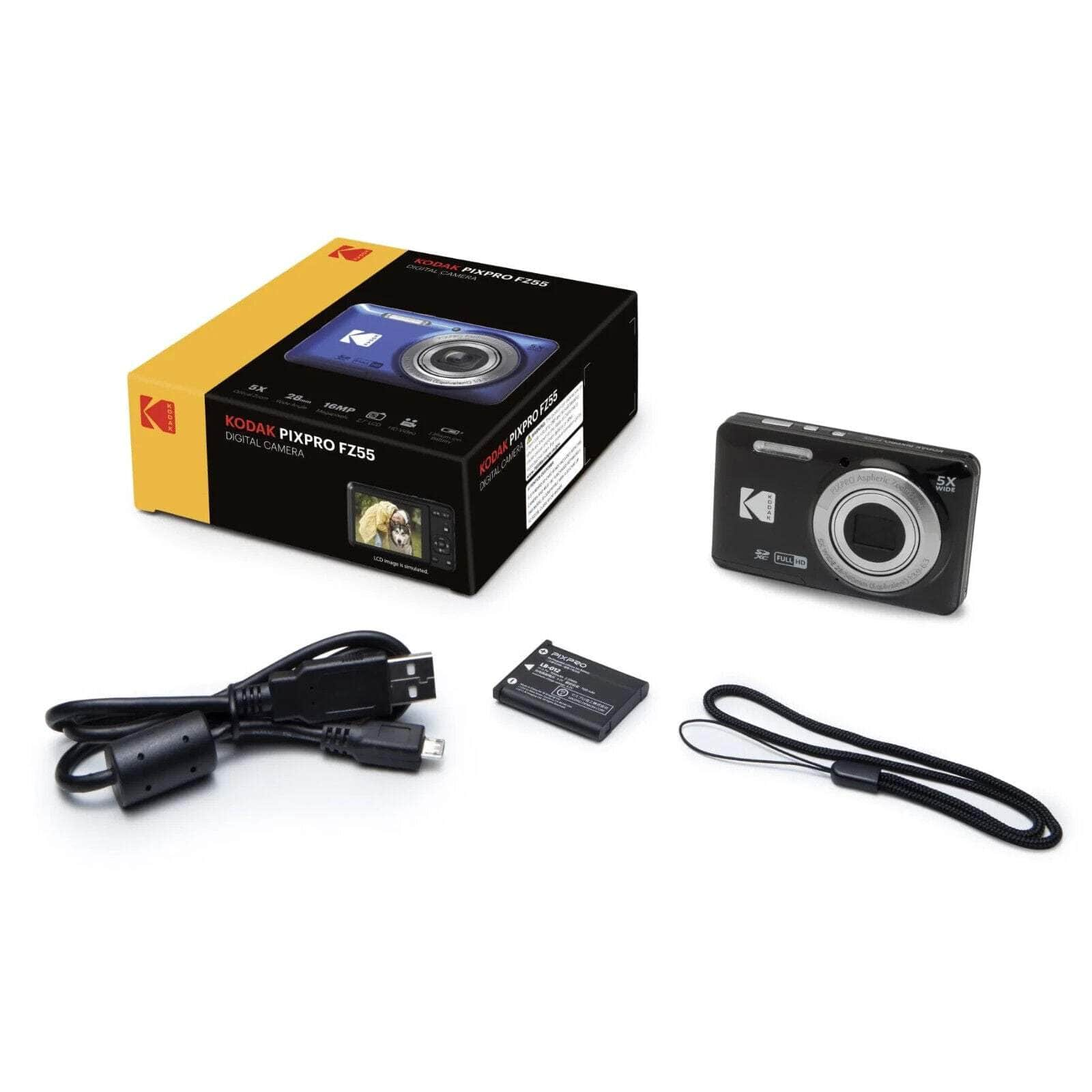 Kodak Pixpro FZ55 Digital Compact Camera (Black)