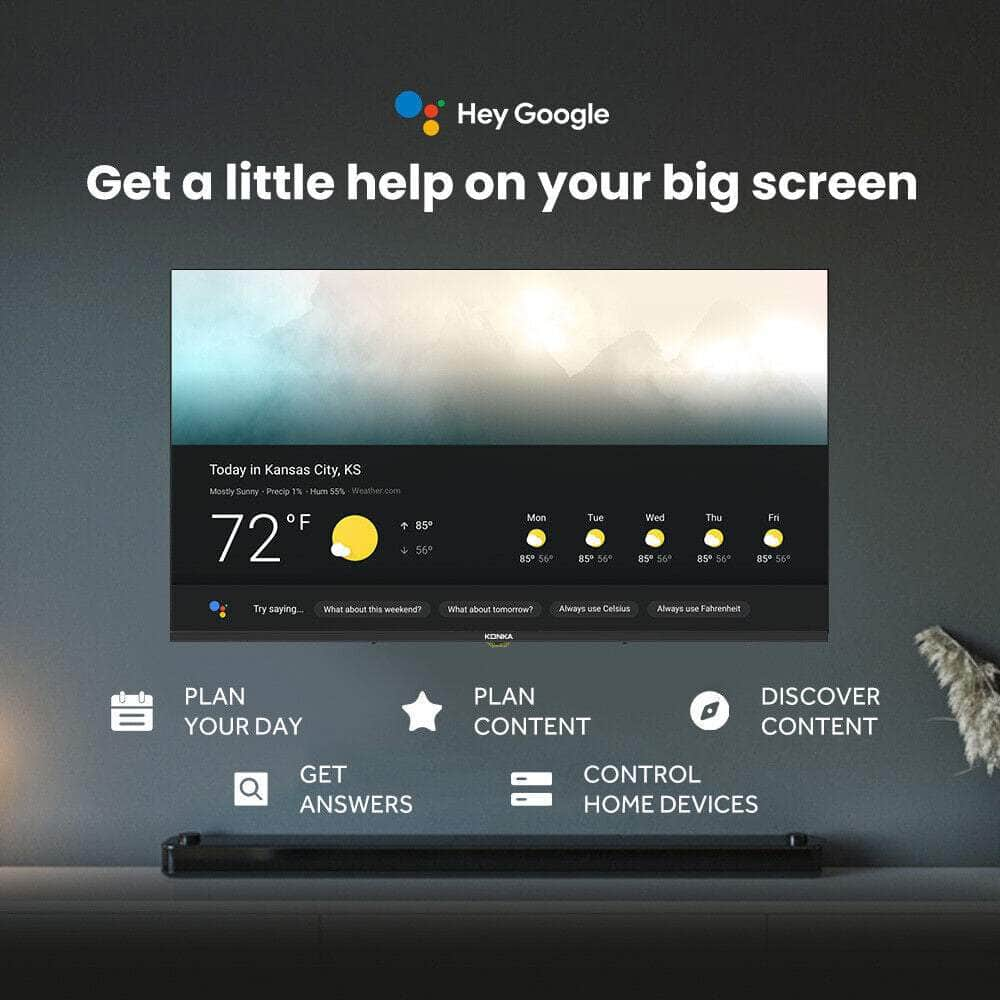 Konka Bezelless 40 Inch FHD Android DVB-T2 TV with HBBTV, Youtube, Netflix Etc