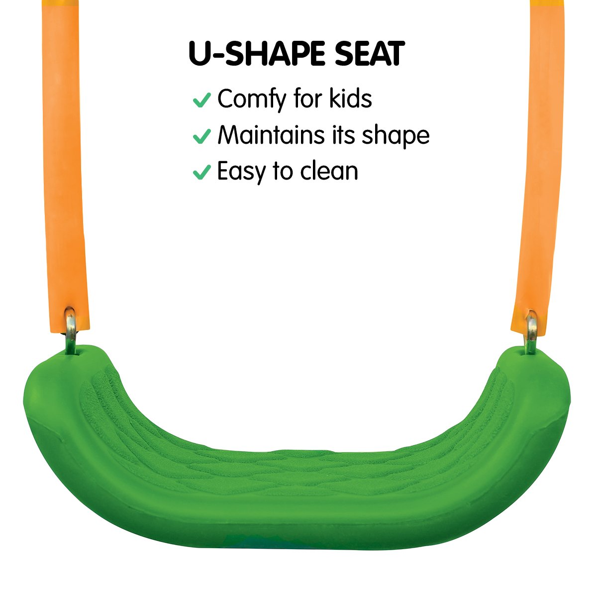 Kids 4-Seater Swing Set Purple Green