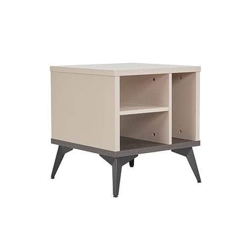 Lamp Table 3 Open Storage Cabinet Mdf In Champagne Colour