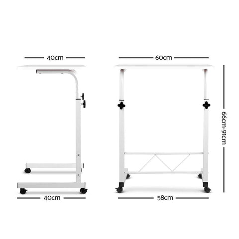 Laptop Desk Table Adjustable 60Cm White