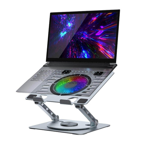 Laptop Stand with RGB Cooling Fan and USB Ports