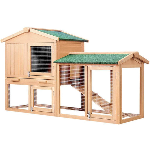 Large Chicken Coop Rabbit Hutch 138X44X85Cm Outdoor Cage