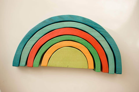 Large Colorful Rainbow Blocks Set