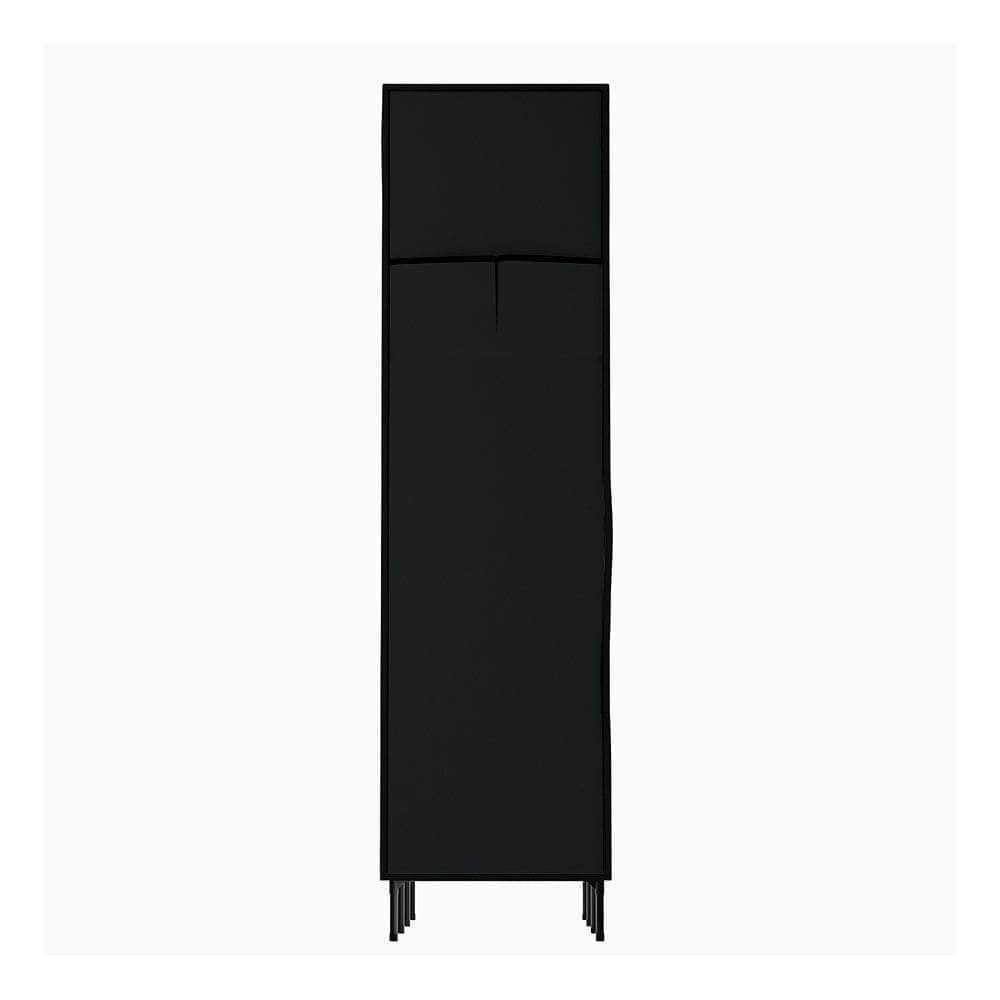 Large Portable Clothes Closet Wardrobe With Shelf Black