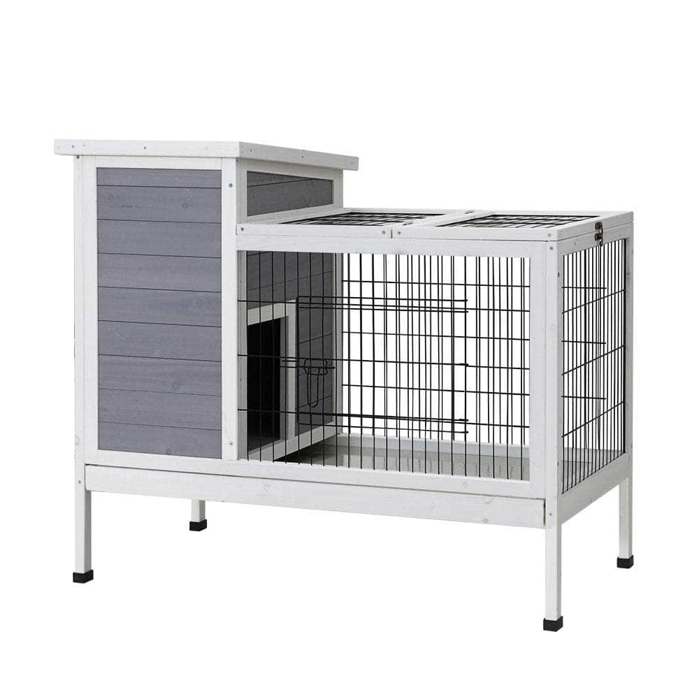 Large Rabbit Hutch 97X49X86Cm Chicken Coop Wooden Cage