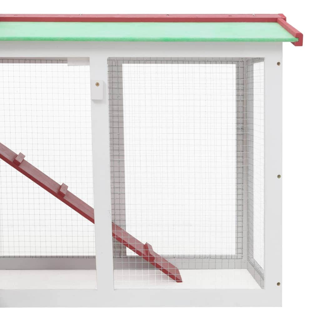 Large Rabbit Hutch Red and White