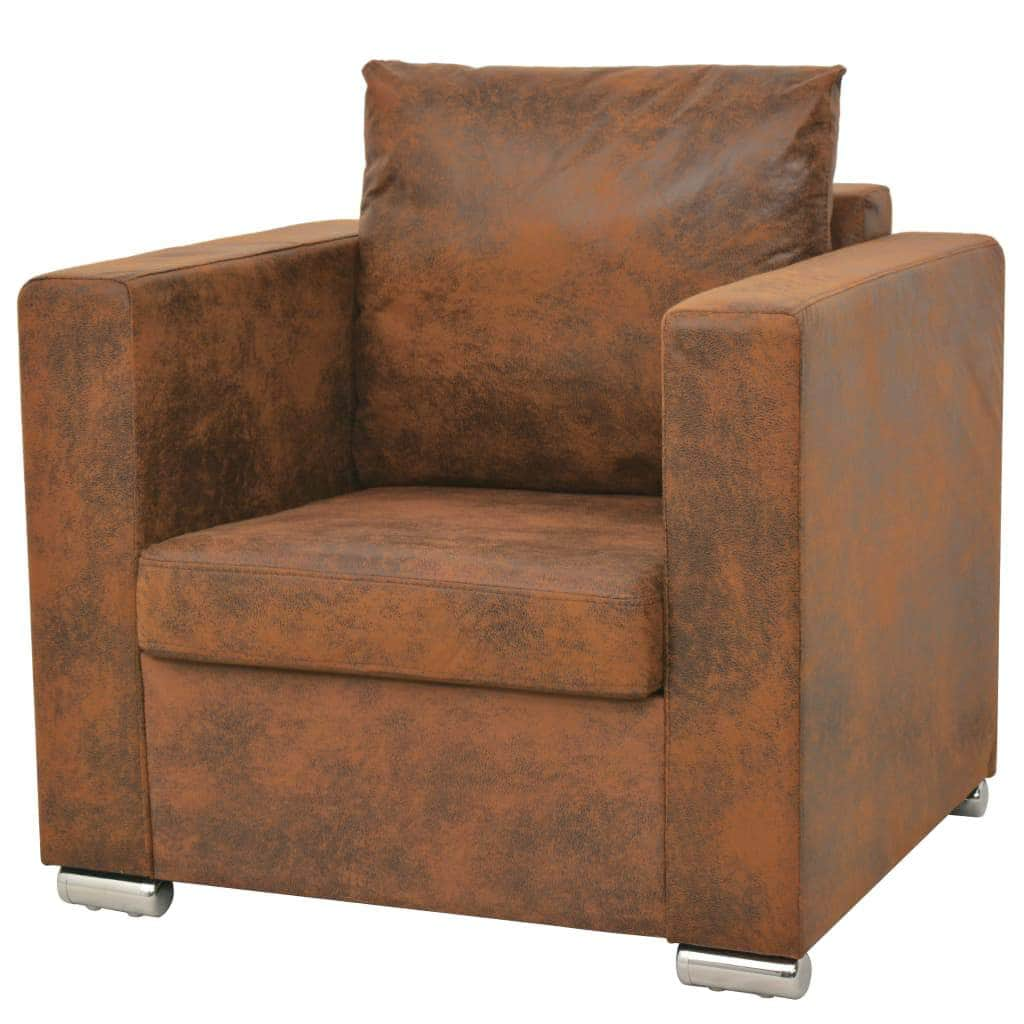 Leather 3 Pieces Sofa Set