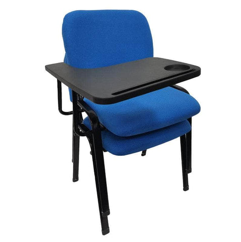 Lecture Chair with Table Top for Classroom Lecture Training 6 Pcs-Blue