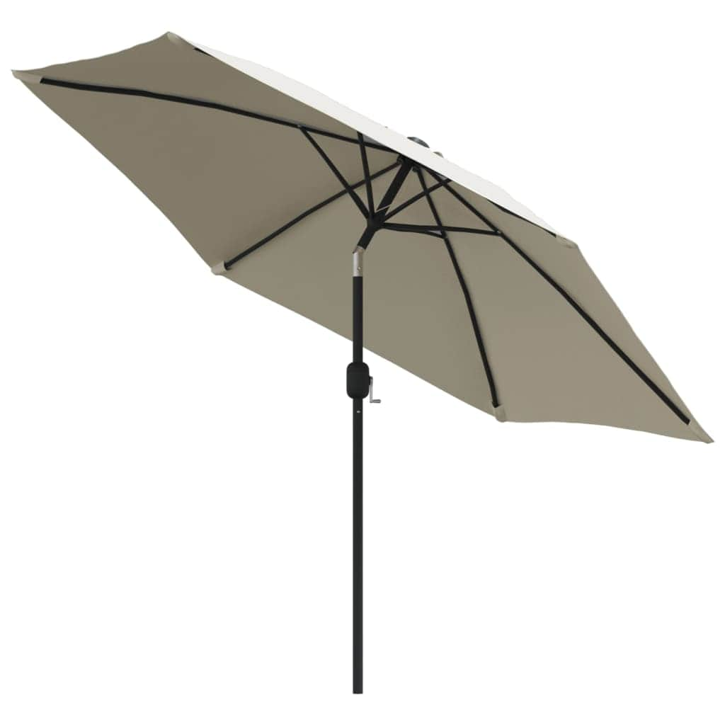 LED Cantilever Umbrella 3 m Sand White