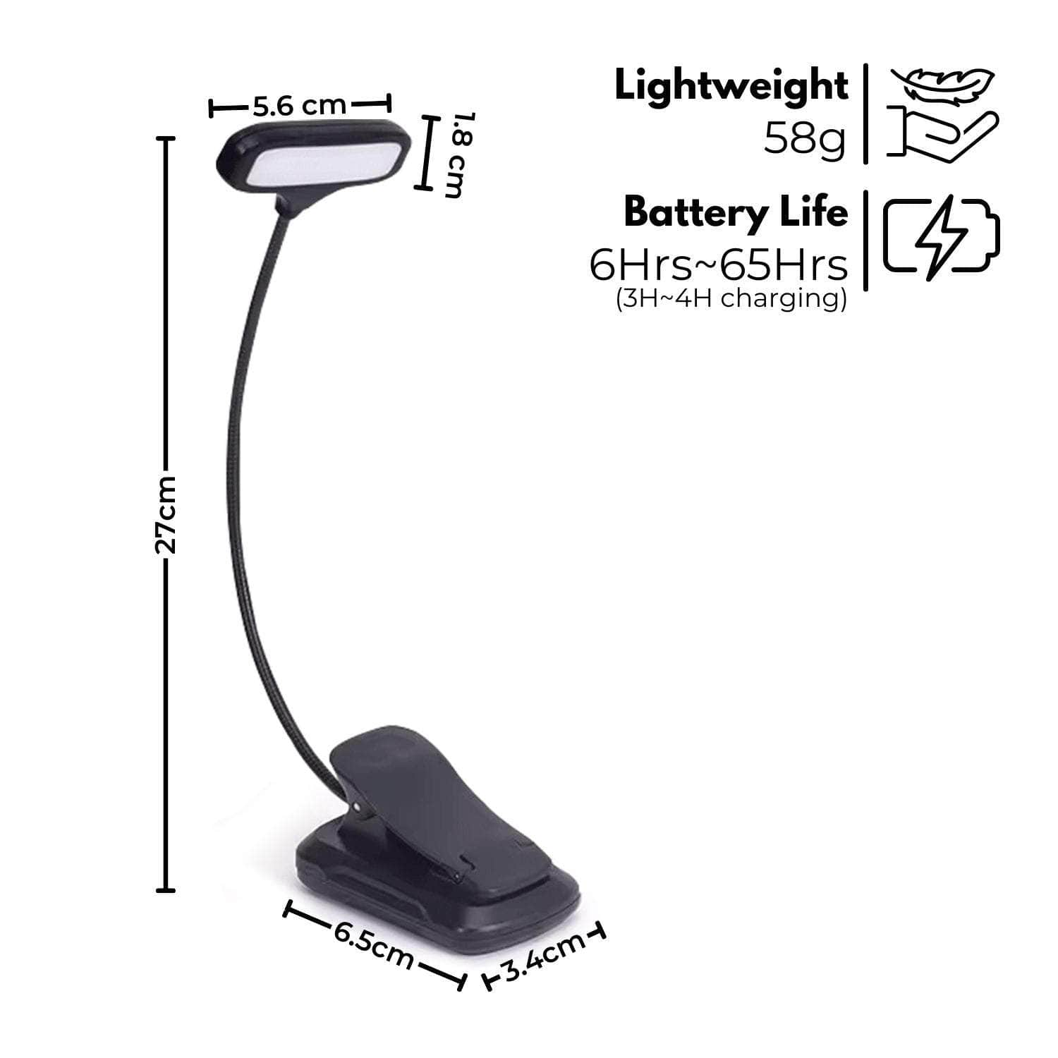 LED Clip Book Light 15 LED