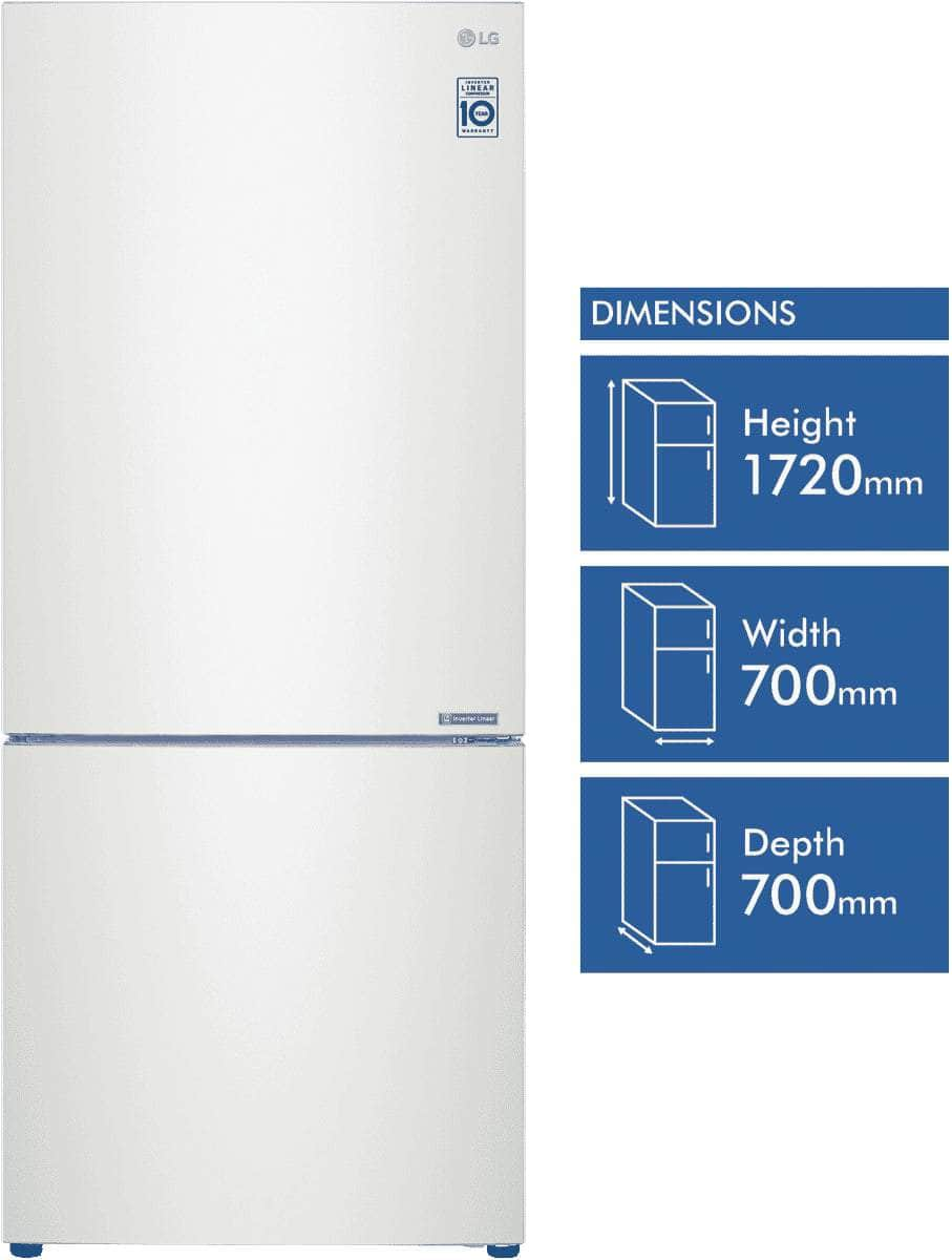 LG 420L Bottom Mount Refrigerator GB-455WL