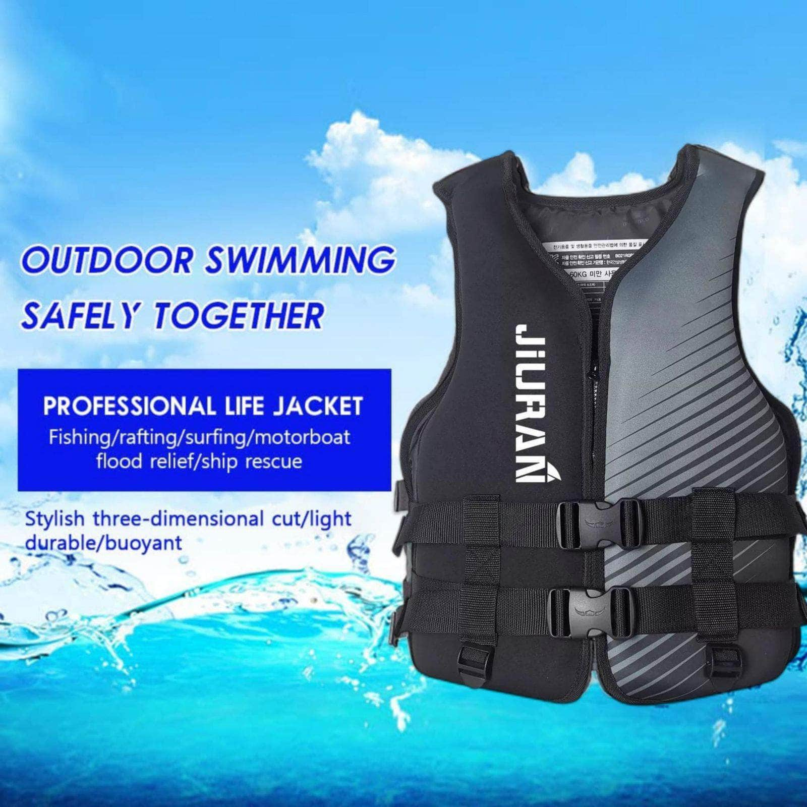 Life Jacket For Unisex Adjustable Safety Breathable Life Vest For Men Women 2XL/XL