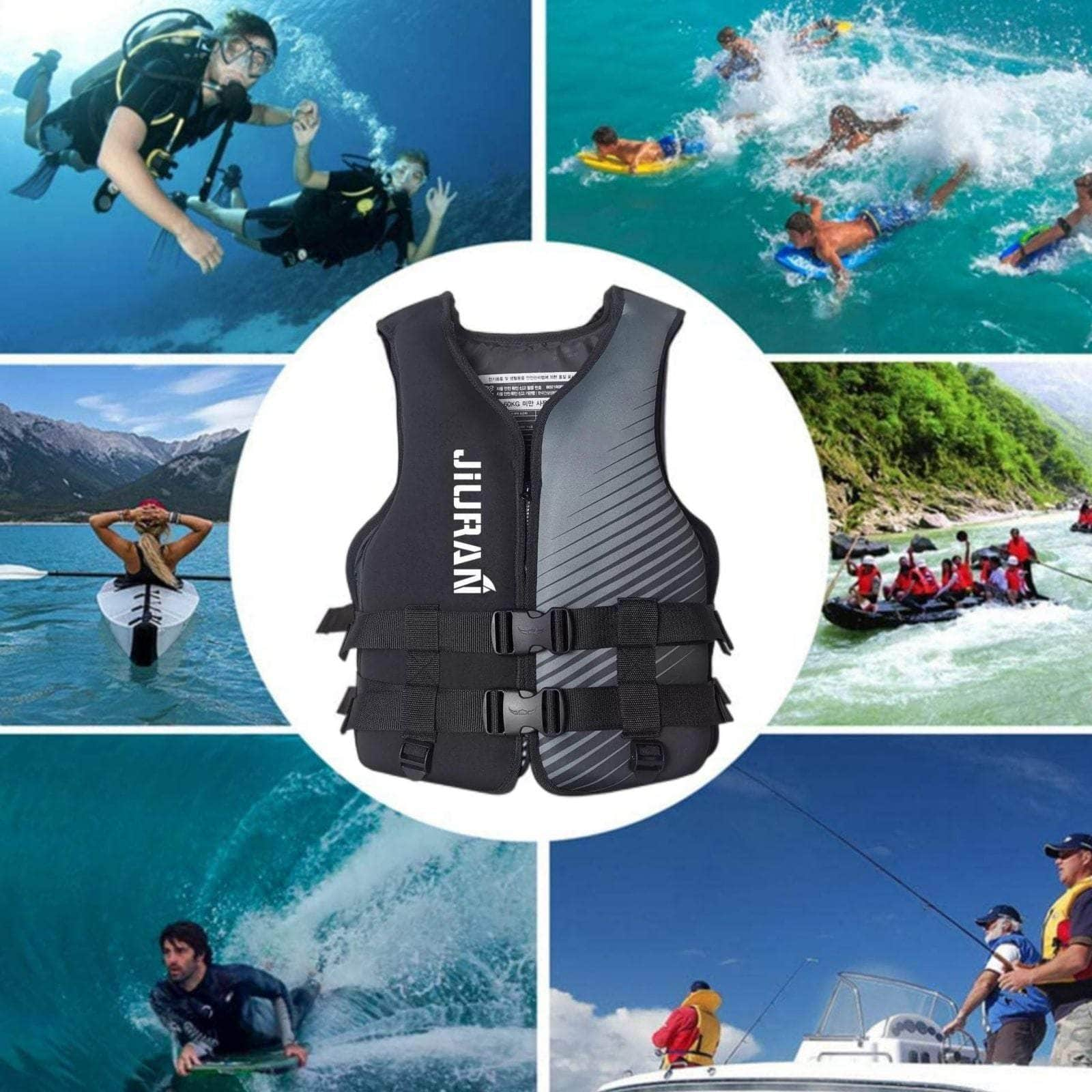 Life Jacket For Unisex Adjustable Safety Breathable Life Vest For Men Women 2XL/XL