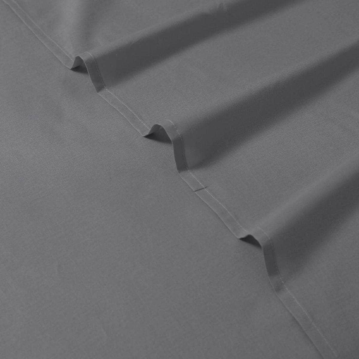 Linen 1200Tc Organic Cotton Single Grey Bed Sheet Set