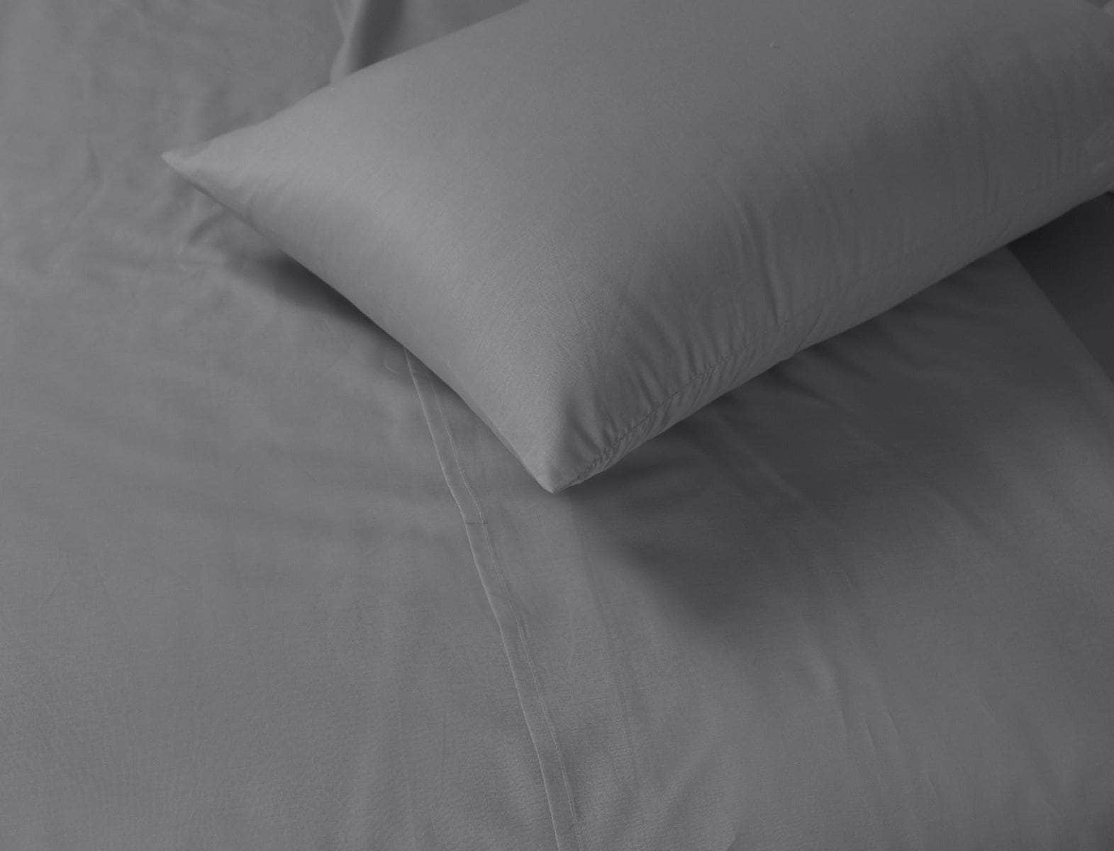 Linen 1200Tc Organic Cotton Single Grey Bed Sheet Set