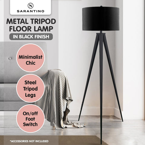 Minimalist Modern Tripod Floor Lamp Black