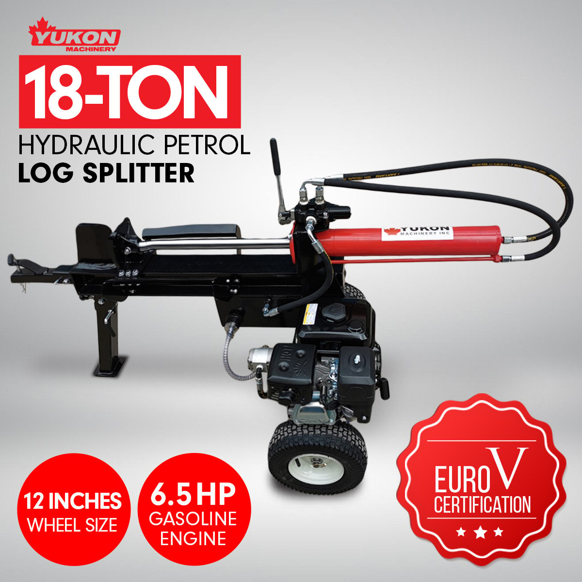 Petrol Log Splitter Wood Cutter - 18Ton