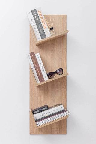 London Display Shelf - Natural Oak/White