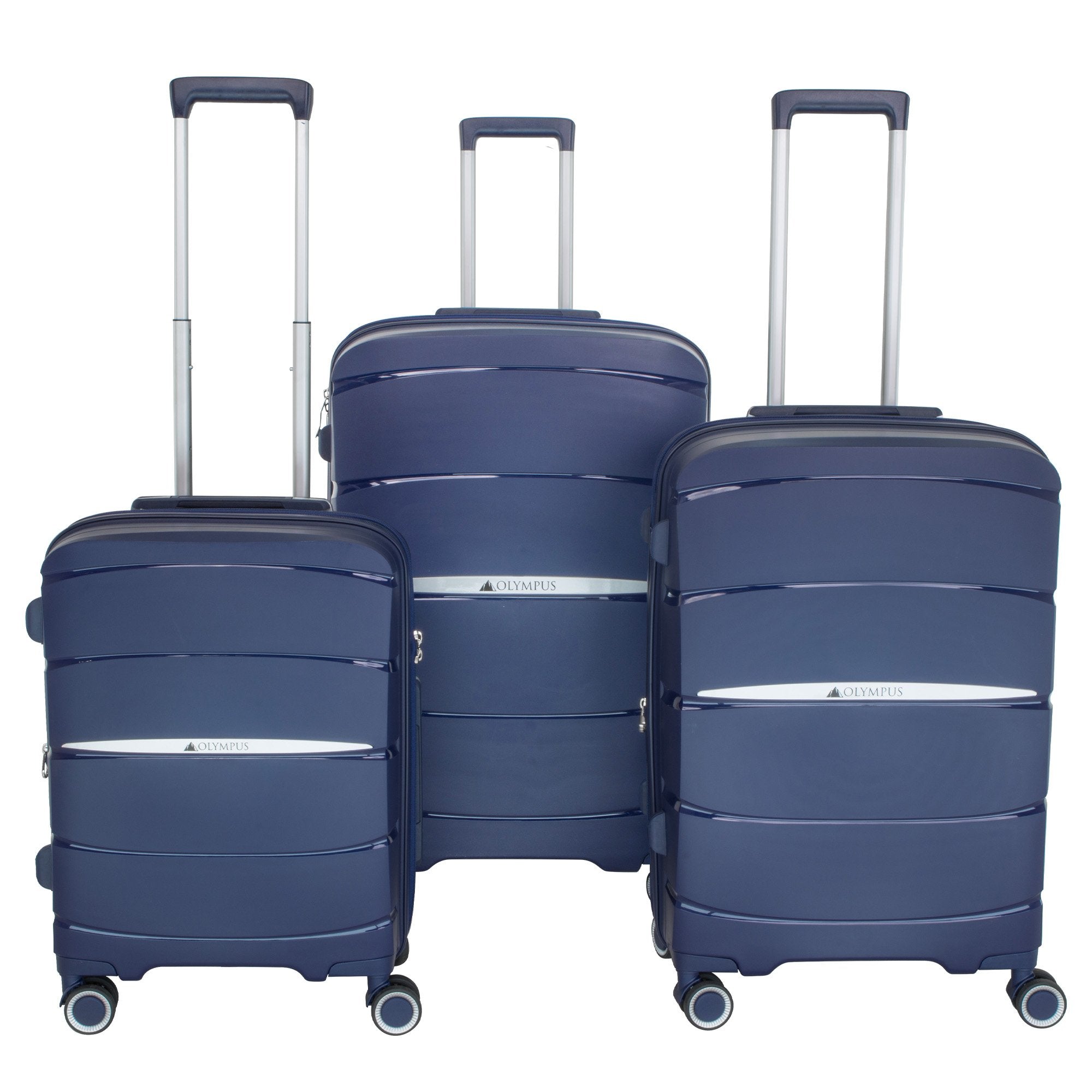 Luggage Set with Hard Shell ABS and PC Suitcases in Blue