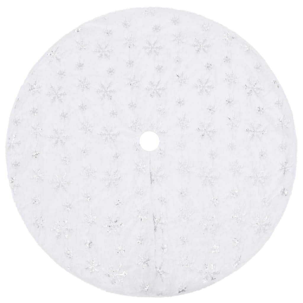 Luury Christmas Tree Skirt White 122  Fur