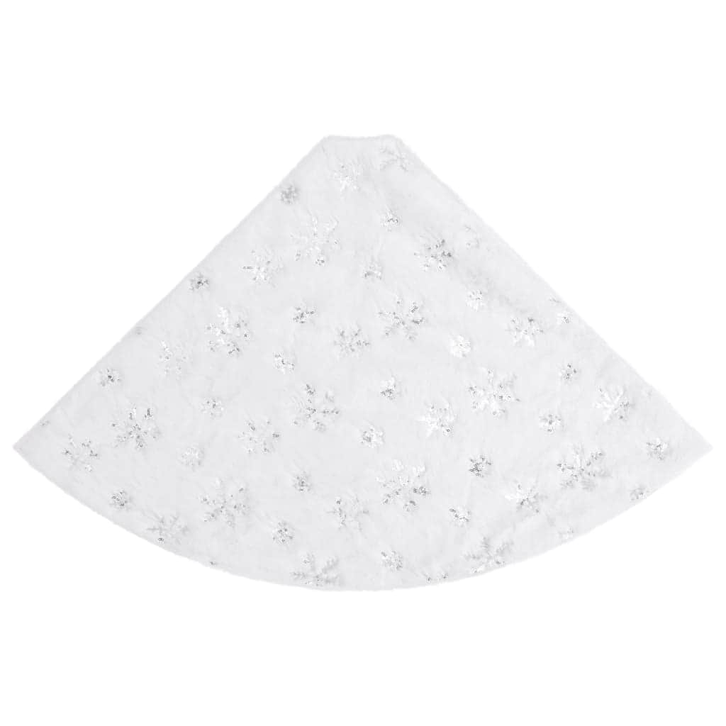 Luury Christmas Tree Skirt White 122  Fur