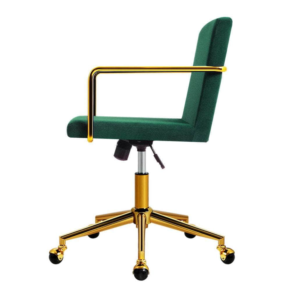 Luxurious Velvet Office Chair Executive Computer Chairs-Forest green