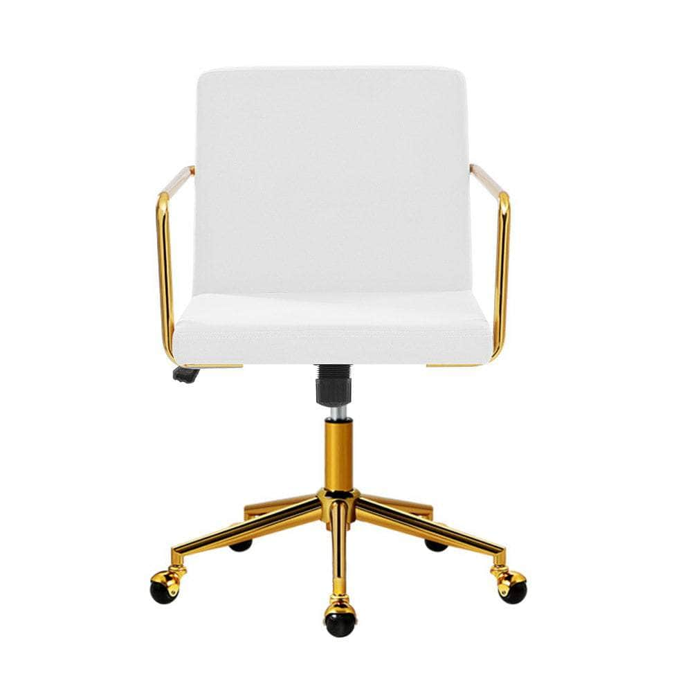 Luxurious Velvet Office Chair Executive Computer Chairs-White