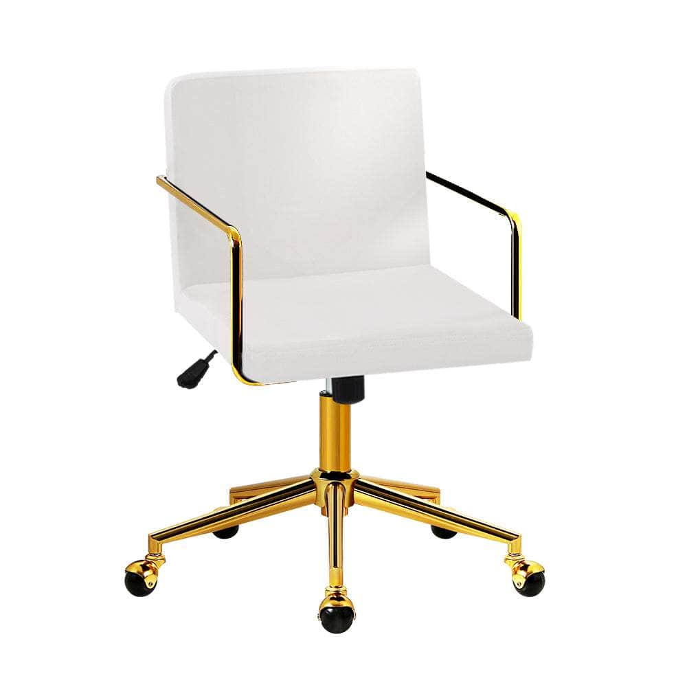 Luxurious Velvet Office Chair Executive Computer Chairs-White