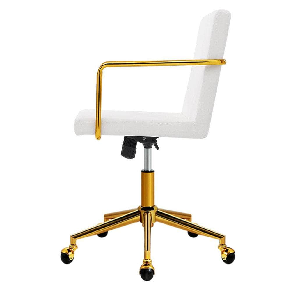 Luxurious Velvet Office Chair Executive Computer Chairs-White