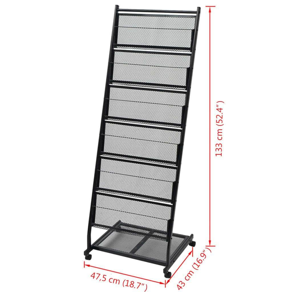 Magazine Rack  Black A4