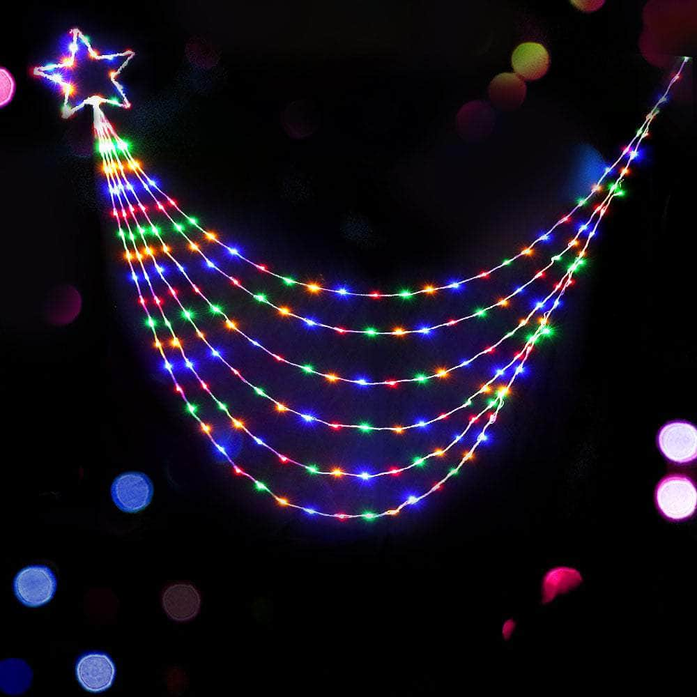 Magical Curtain of Light 3M Christmas String Lights with 200 LED Motifs