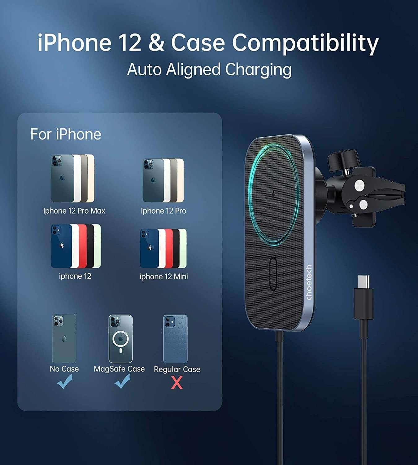 Magleap Magnetic Wireless Car Charger For Iphone 12