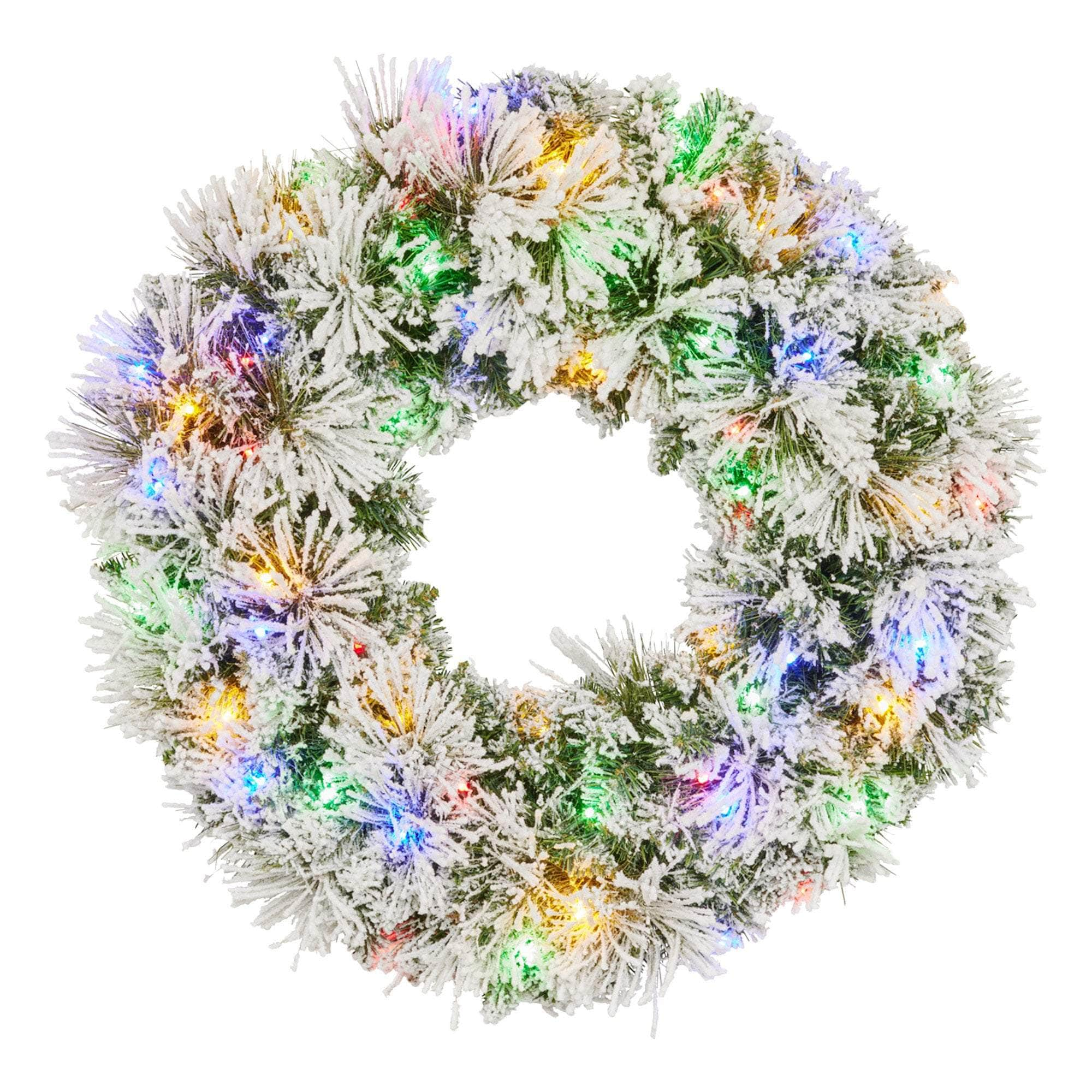 Majestic Snow Christmas Wreath - 61cm