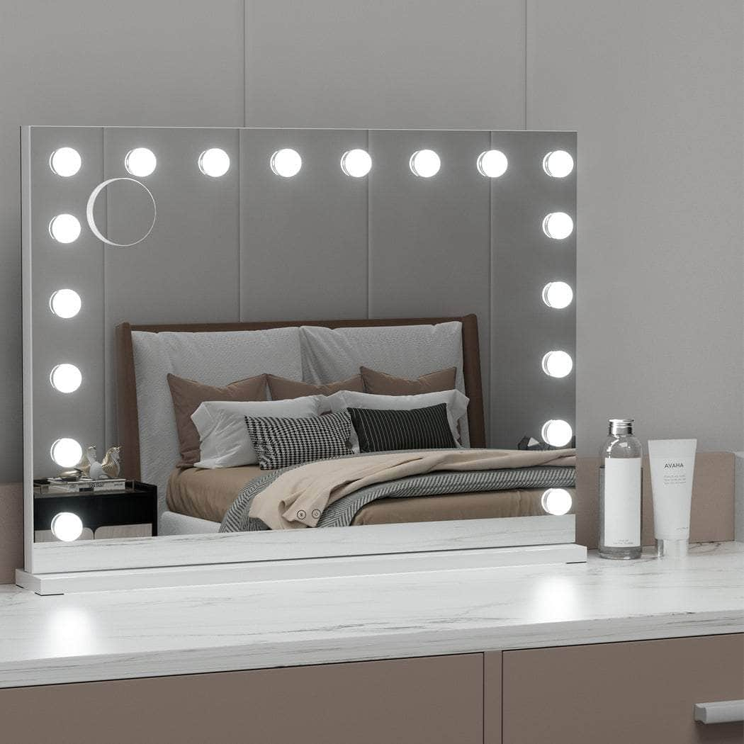 Makeup Mirror Hollywood Vanity with LED Light Tabletop Wall