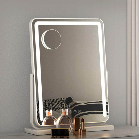 Makeup Mirror With Lights Hollywood Vanity Led Mirrors White 40X50Cm