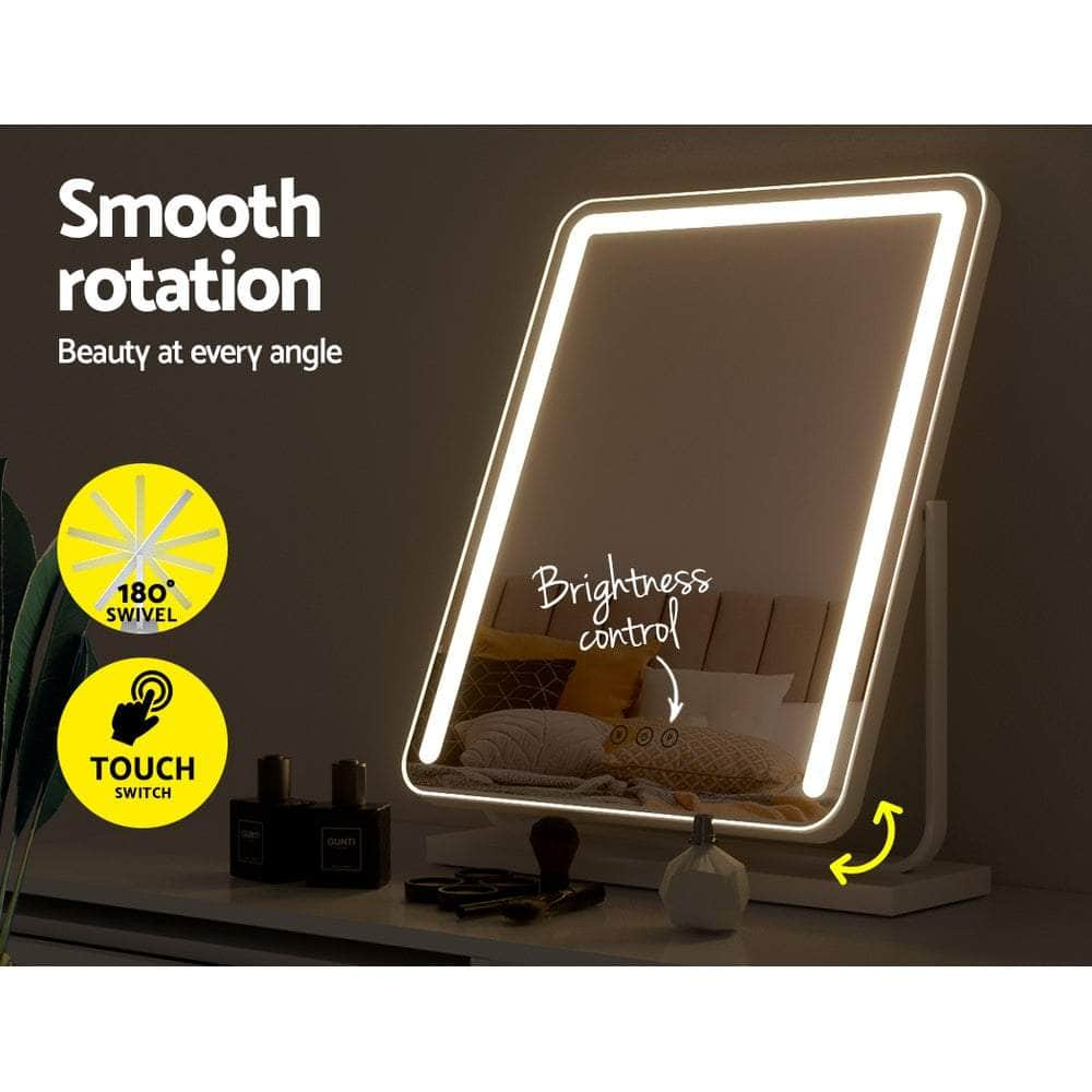 Makeup Mirror With Lights Hollywood Vanity Led Mirrors White 40X50Cm