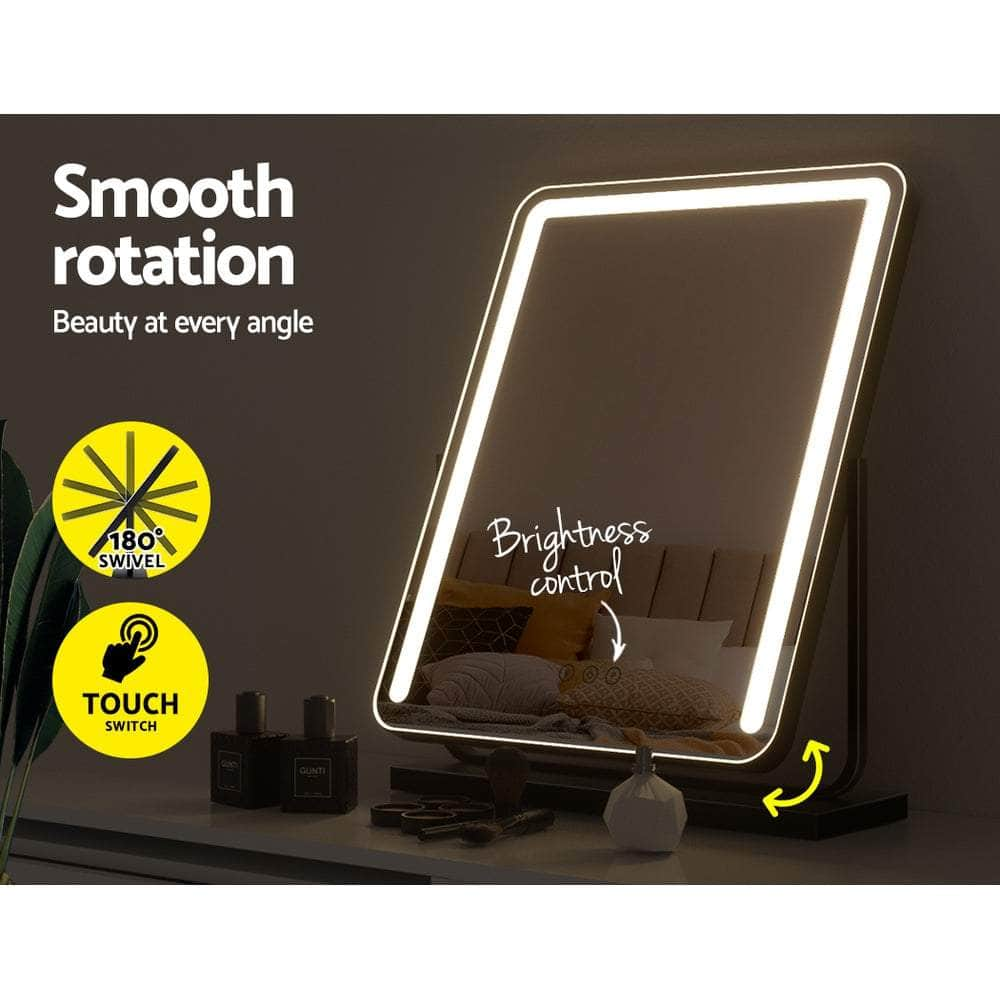 Makeup Mirror with Lights Hollywood Vanity Tabletop LED Mirrors 40X50CM