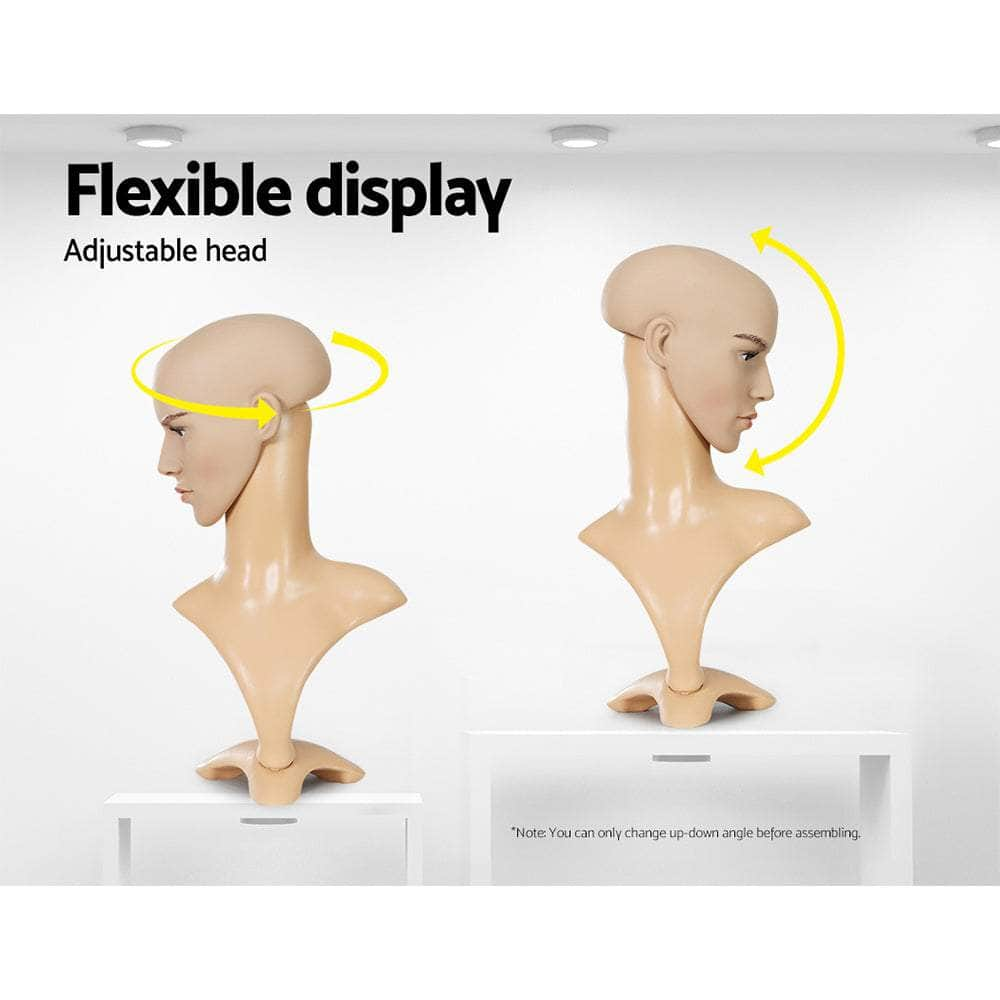 Male Mannequin Head Dummy Model Display Shop Stand Professional Use