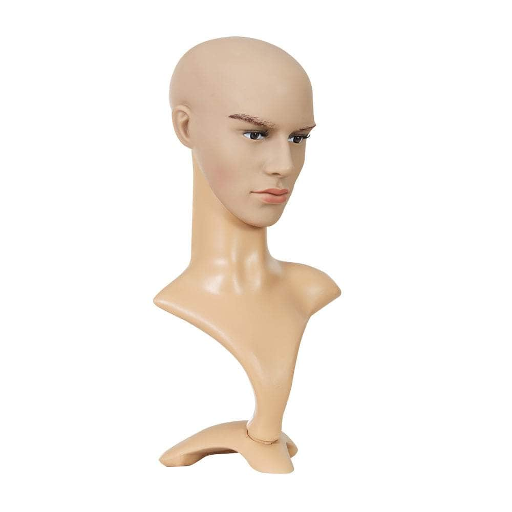 Male Mannequin Head Dummy Model Display Shop Stand Professional Use