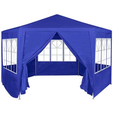 Marquee with 6 Side Walls Blue