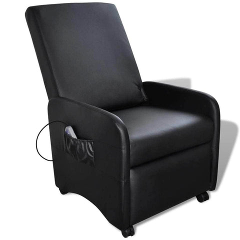 Massage Chair Black Leather