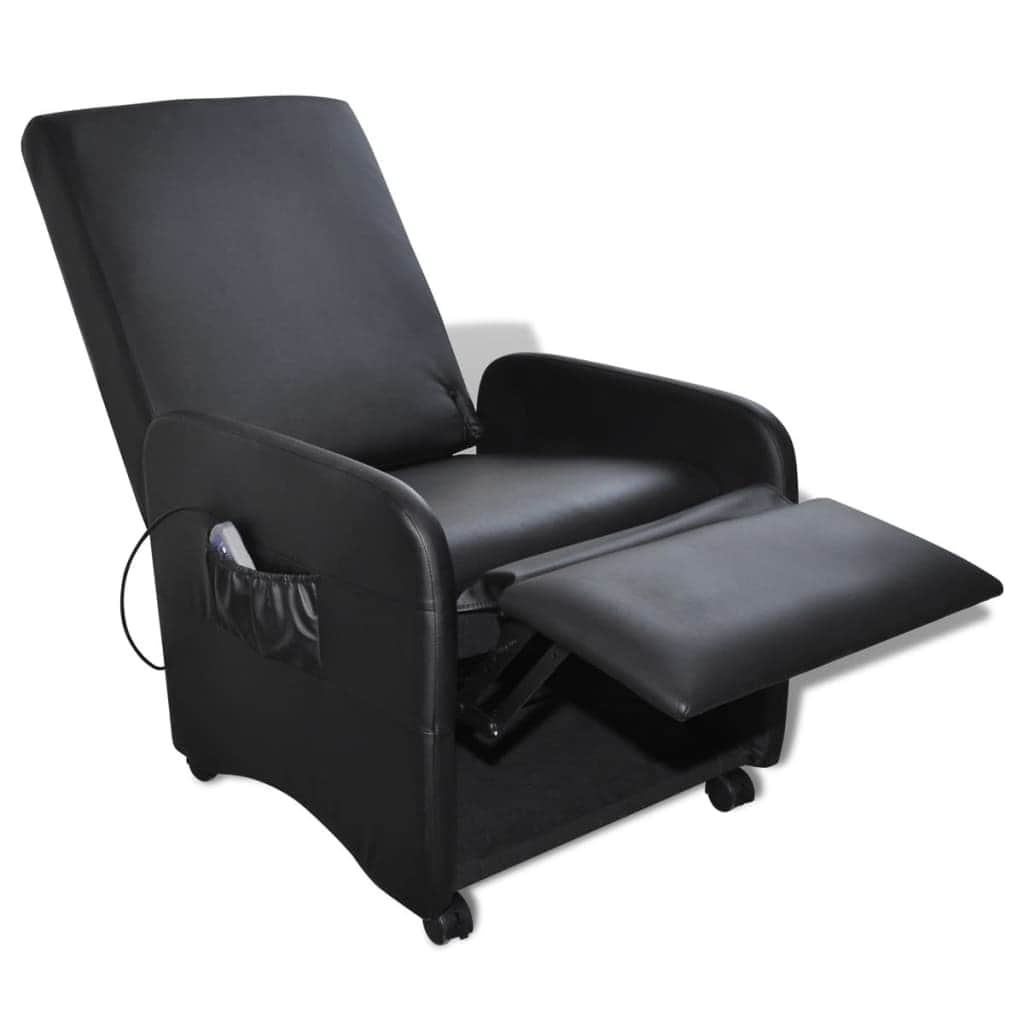 Massage Chair Black Leather